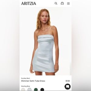 Aritzia Shimmer Tube Dress- Sunday Best
